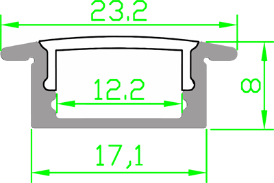 profilo led incasso misure