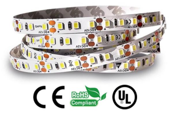 Strip led new generation chip 2835. Warm white light, 3000k.